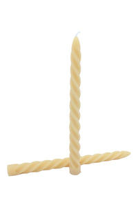 Beeswax Spiral Taper Candle